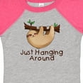 thumbnail image 4 of Inktastic Just Hanging Around with Cute Sloth Boys or Girls Baby Bodysuit, 4 of 5