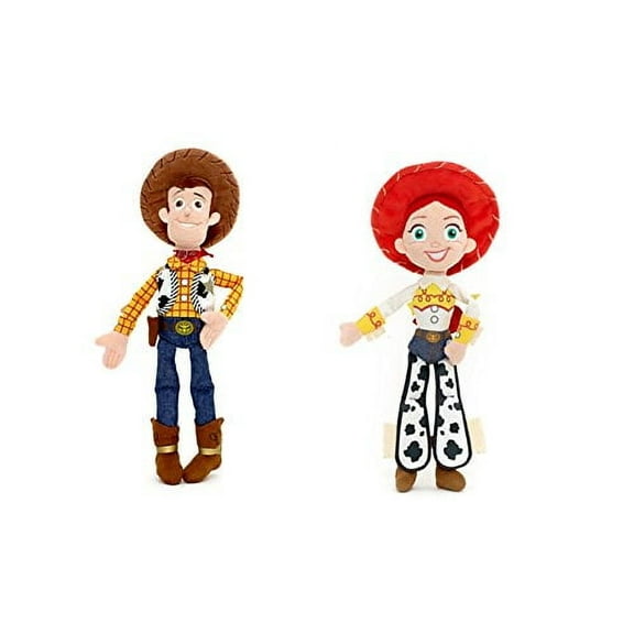 Bundle - 2 Items: Disney Toy Story - Woody Mini Plush 12 inch and Jessie Mini Plush 11 inch by Disney