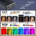 thumbnail image 3 of IVISII G2 Luz de cámara RGB de bolsillo 32 Wh Batería recargable incorporada de 4300 mAh Gama de colores 360 9 efectos de luz Panel de luz de video LED 2600-10000 K con cuerpo de aleación de aluminio, 3 of 5