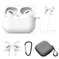 thumbnail image 2 of 5x Bolsa Estuche Correa Kit de cubierta de auriculares inalámbricos para Apple Airpods Pro (Blanco), 2 of 6