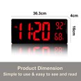thumbnail image 2 of Electronic wall clock temperature and humidity luminous large screen, 2 of 5