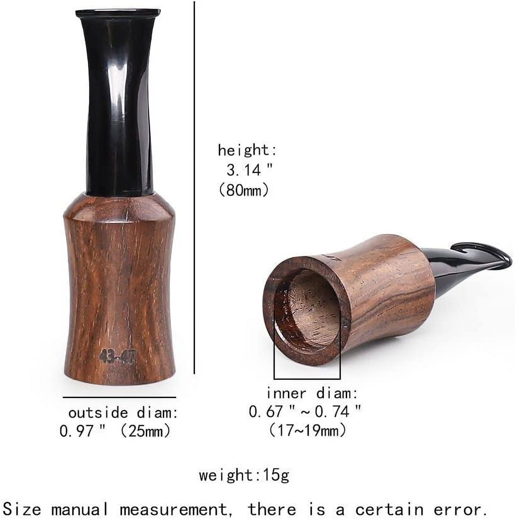 Fymlhomi 4 Sizes Set Ebony Wooden Cigar Mouthpiece Tips Portable Cigar Holder (38-42/43-47/48-52/53-57)