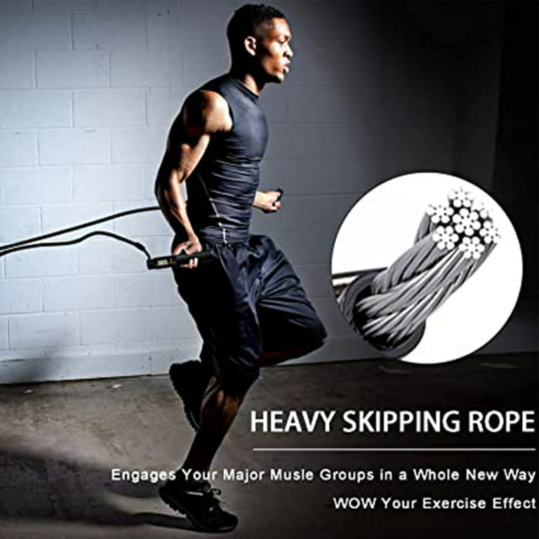 Weighted Jump Rope with Counter - for Working Out, 2 Modes