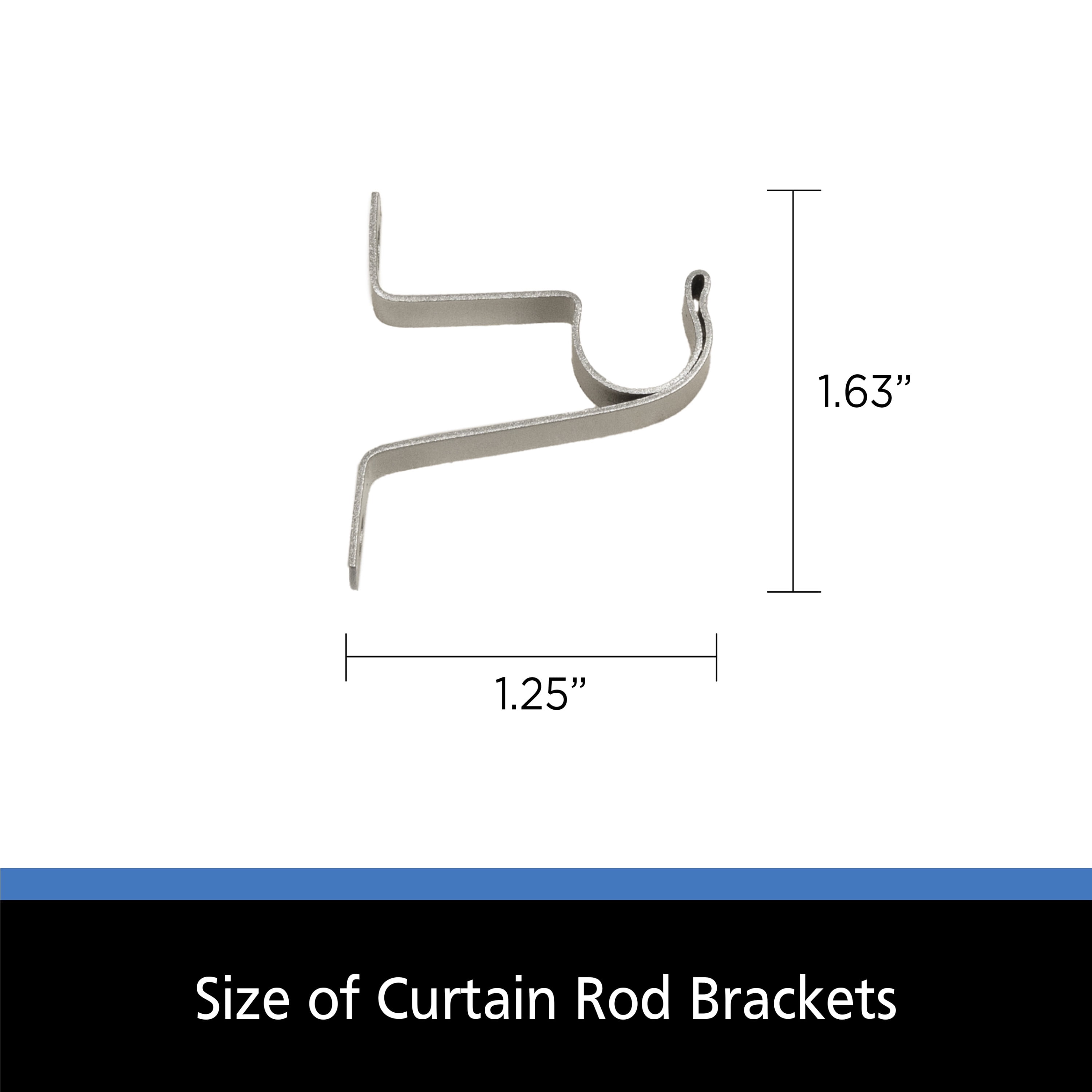 Mainstays Madelyn 7/16" Nickel Adjustable Café Curtain Rod Set, 48"-84"