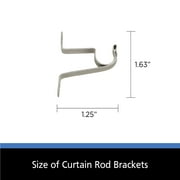 Mainstays Madelyn Adjustable Café Curtain Rod Set, 7/16 in Diameter, 28-48 in
