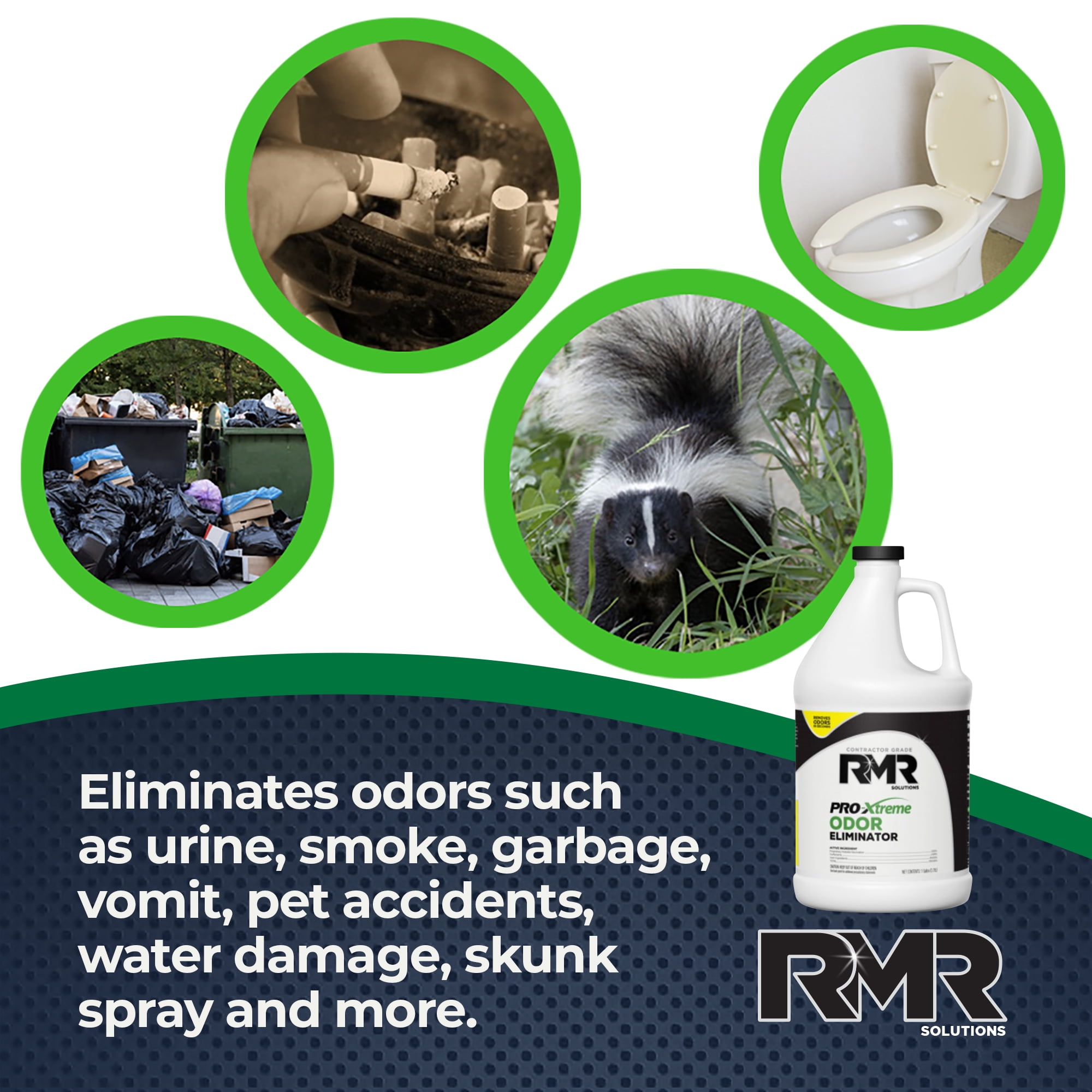 RMR Pro-Xtreme Odor Eliminator, Organic Deodorizer, Unscented, 1 Gallon