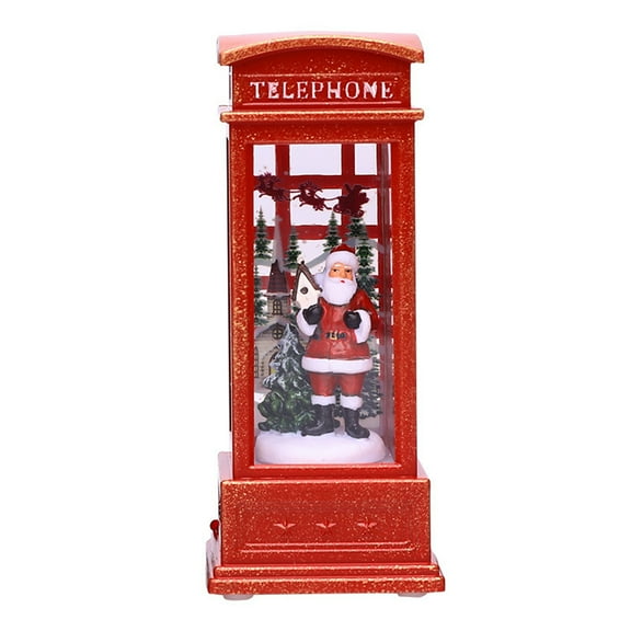 CIYISON Christmas Phone Booth LED Light Santa Claus Snowman Xmas Tree Lights Tabletop
