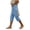Light Blue, variant on MLCDZ Capris Jeans for Women High Waisted Trendy Pull On Elastic Waist Split Hem Skinny Stretchy Denim Capri Pants with Multiple Pockets Beach Travel Capris