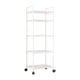 thumbnail image 2 of Carro de almacenaje para cocina con estantes de múltiples capas, plástico impermeable, ruedas giratorias 360°, para baño, despensa, lavandería y oficina, blanco o negro., 2 of 6