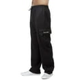 thumbnail image 3 of Men's Fleece Heavyweight Cargo Pants Sweatpants, Black, Small, 3 of 5
