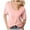 Light Pink, variant on Womens T Shirts Fashion Deep V Neck Top Solid Color Casual Loose Short Sleeve