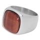 thumbnail image 2 of Anillo de acero inoxidable con ojo de tigre para hombre: acabado clásico en acero, elegante accesorio de joyería, 2 of 8