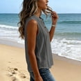 thumbnail image 3 of Womens Summer Tank Tops, Sleeveless Shirts for Women Casual Solid Color Button Down Dressy Blouses Mothers Gifts, 3 of 6