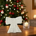 thumbnail image 2 of BNNG Christmas Ceramic Bow Scented Candle Holder - Bow Candle Holder Bow Candlestick Holder Decorative Candle Stand Centerpiece for Table Wedding Dinning Party, 2 of 9