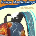 thumbnail image 5 of Basketball and Lightning Red Pattern 17" School Backpacks for Teens,Waterproof Oxford Fabric,S-Shape Padded Straps for School,Travel,Hiking,Camping, 5 of 6