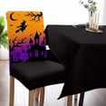 thumbnail image 5 of Halloween Dining Room Chair Covers Set of 4, Witch Castle Bat Ghost Gradient Stretch Chair Slipcovers Removable Washable Seat Cover Chair Protectors for Kitchen Home, Hotel Banquet, 5 of 6
