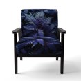 thumbnail image 4 of Designart "Fernes Bleues Indigo Calm II" Chaise d'Appoint Rembourrée - Fauteuil Moderne pour Chambre, 4 of 7