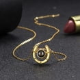thumbnail image 2 of S925 Silver 100 Language Projection Necklace Simple Niche Design Advanced Horseshoe Necklace for Girlfriend, 2 of 6
