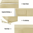 thumbnail image 2 of Geemuslly 48 x 24 Outdoor Loveseat Cushion Set, Waterproof & Fade-Resistant Patio Replacement Cushions for Sofa, Bench, or Swing – Thick Seat & Backrest Support,Beige, 2 of 7