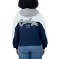 thumbnail image 5 of Women's WEAR by Erin Andrews Navy Dallas Cowboys Plus Size Color Block Full-Zip Hoodie, 5 of 5