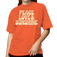 thumbnail image 2 of Smartprints Peace Love Sunshine Retro Women's T-Shirt Orange, Cotton, 3XL, 2 of 4