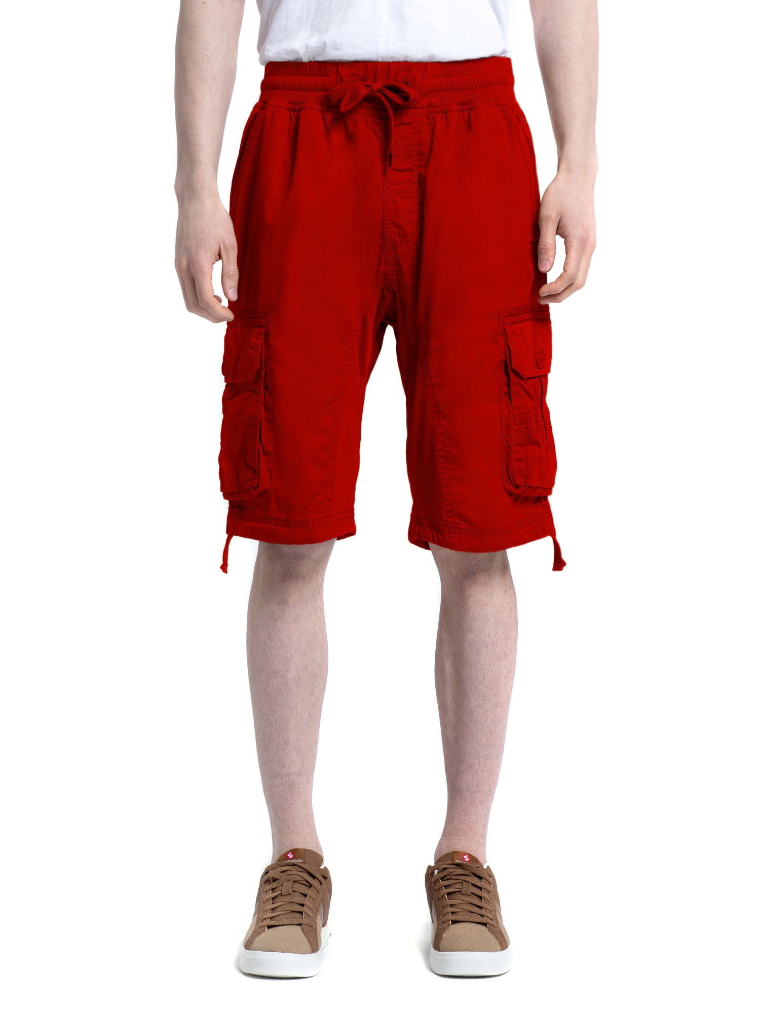 Southpole Boys Big Jogger Shorts in Basic Solid Colors and Fleece Fabric 