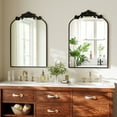 thumbnail image 4 of BEAUTYPEAK 38"x 24" Wall Decor Mirror Arched Metal Vintage Bathroom Mirror,Black, 4 of 8