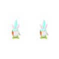 thumbnail image 3 of Wosthever Decoraciones de Pascua Decoración del festival Muñecos de conejito de peluche Decoración de fiesta de primavera Diseño de escena Verde 2piezas, 3 of 6