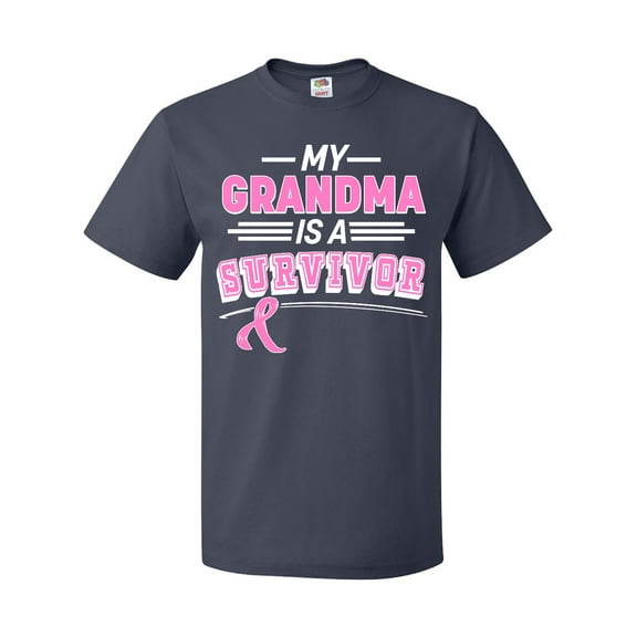 Inktastic My Grandma is a Survivor Breast Cancer Awareness T-Shirt