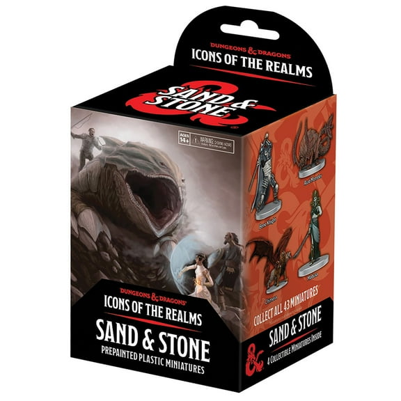 D&D Icons Of The Realms Miniatures: Sand & Stone Booster (Set 26) - 4 Figures, Prepainted, Randomly Assorted, RPG