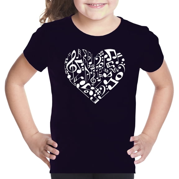 Girl's Word Art T-shirt - Heart Notes
