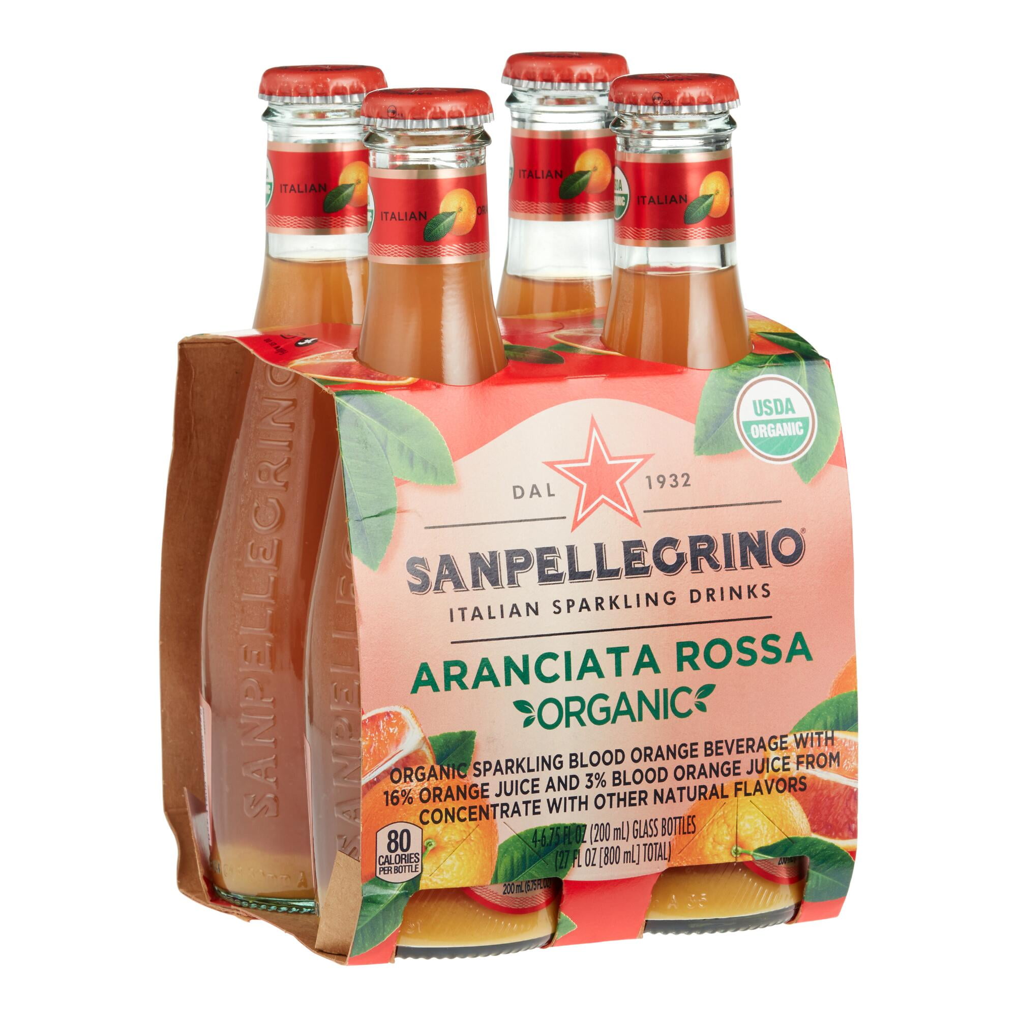Aranciata Rossa Sparkling, Red Orange Drink Soda, 4 Bottles