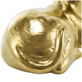 thumbnail image 5 of 10" x 5" Gold Ceramic Laying Dog Sculpture with Matte Finish, by DecMode, 5 of 11