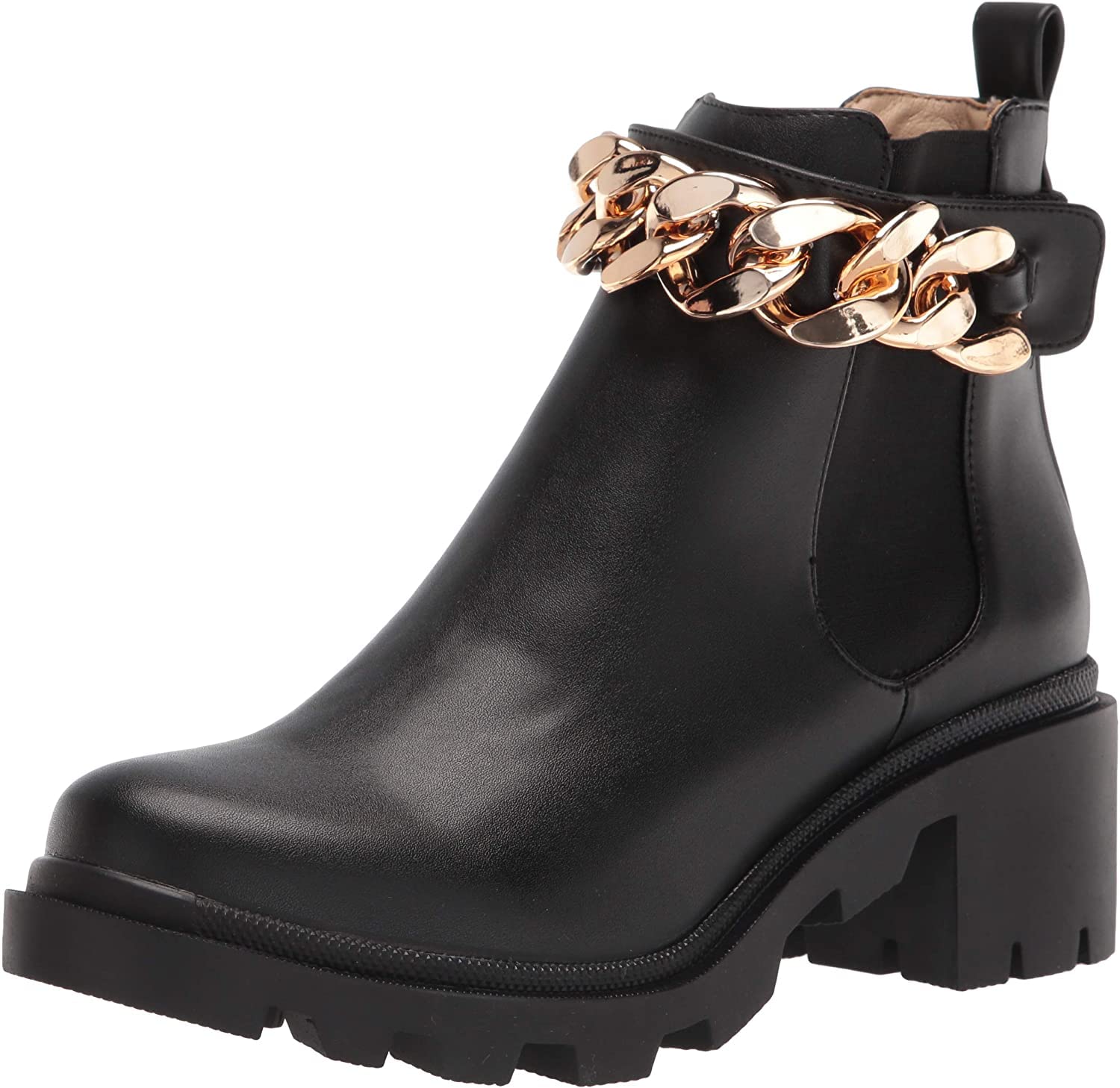 【ブランド】 Steve Madden womens Amulet Ankle Boot Black Chain 8.5 US 並行輸入品