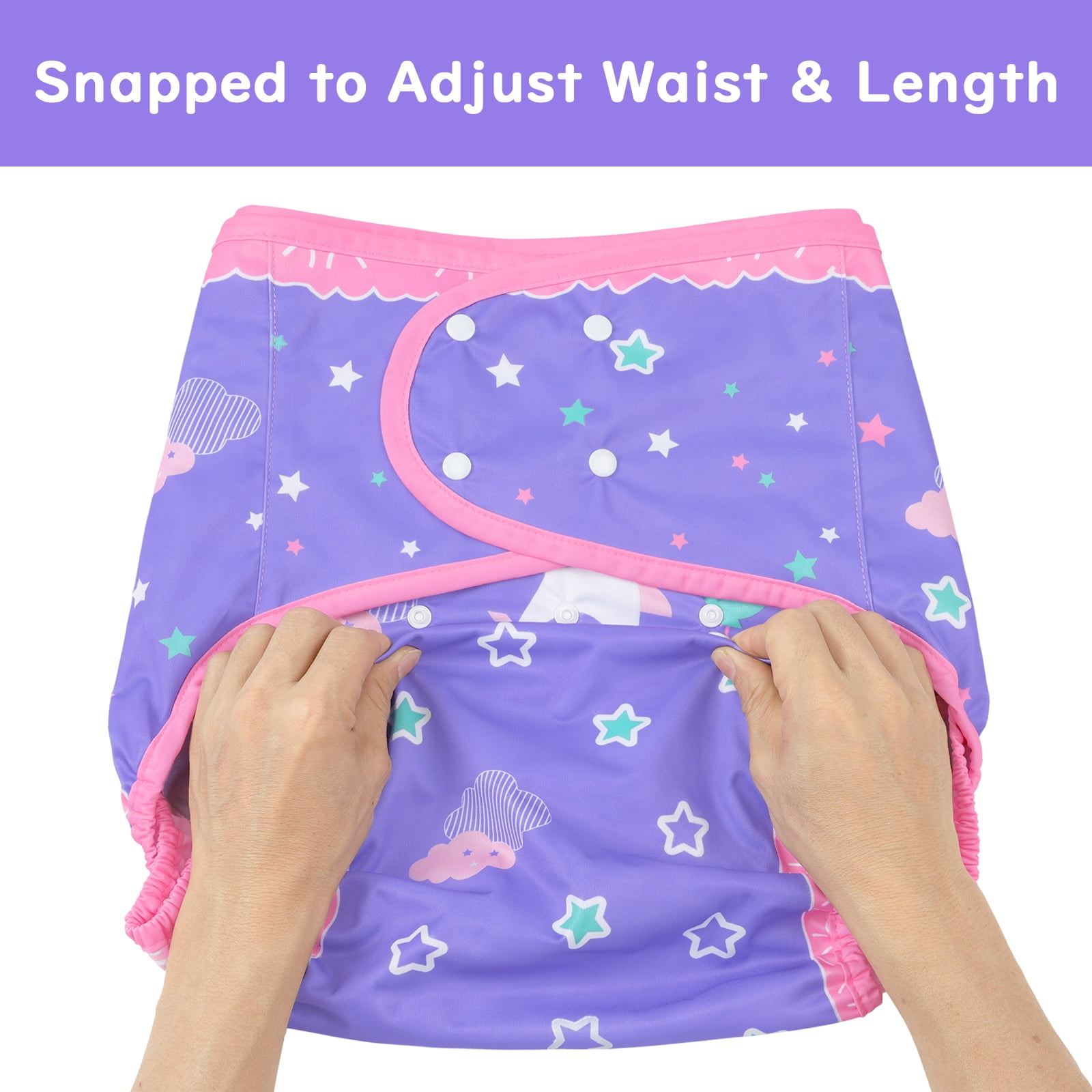Littleforbig Washable Adjustable Reusable Waterproof Cloth Adult Diaper Wrap Cover One Size - Little Fantasy