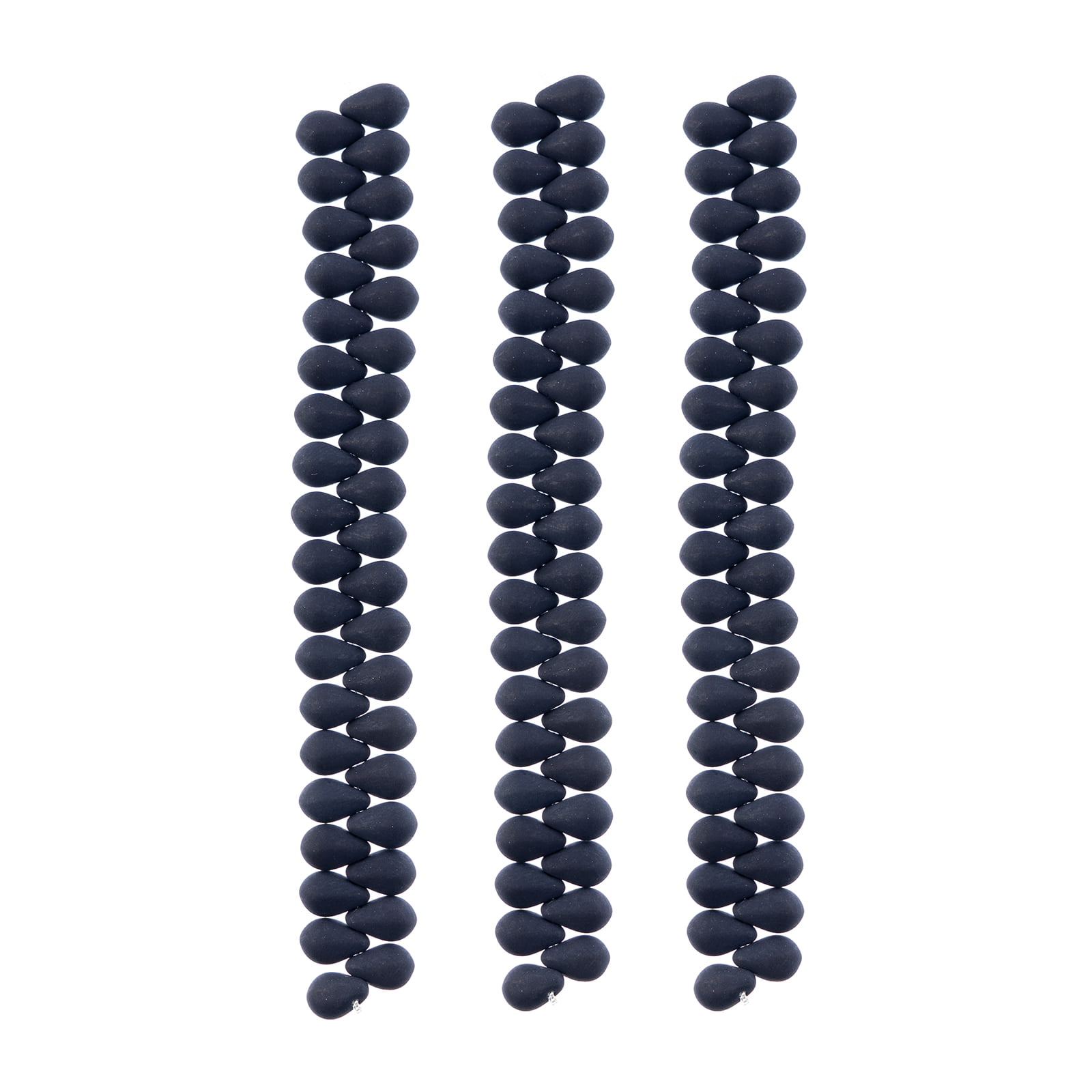 114pcs John Bead 6x9mm Czech Glass White Alabaster Black Teardrop Bead Strands for DIY Jewelry Making Crafts