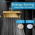 thumbnail image 5 of SparkPod High Pressure Rainfall Shower Head, 1.8GPM, Easy Install, Energy Saving (Egyptian Gold), 5 of 8