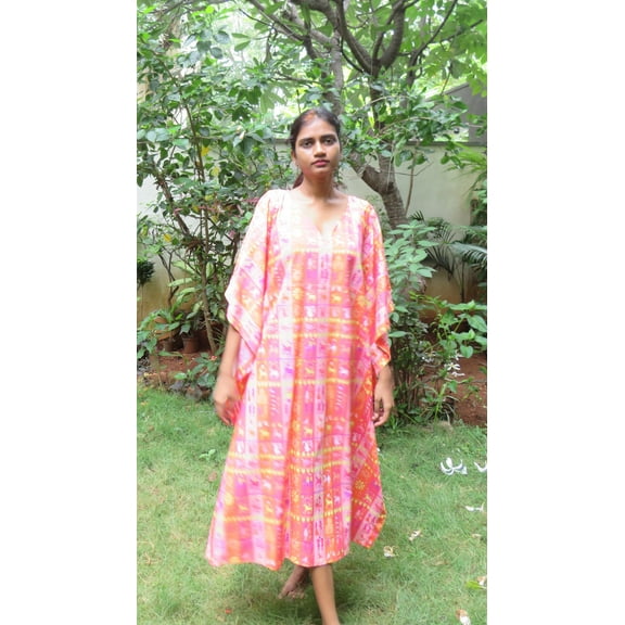 Orange Folk Printed Maxi Women's Kaftan