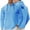 #143-Light Blue, variant on Men's Solid Color Hooded Sweatshirt, Loose Fit with Button and Drawstring Details, Casual Fashion for Daily Wear and Outdoor Leisure