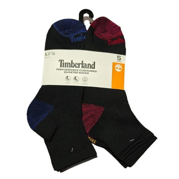 Timberland men's performance cushioned quarter socks 5 pairs