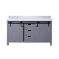 thumbnail image 3 of Marsyas 60 in W x 22 in D Dark Grey Double Bath Vanity and Carrara Marble Countertop, 3 of 10