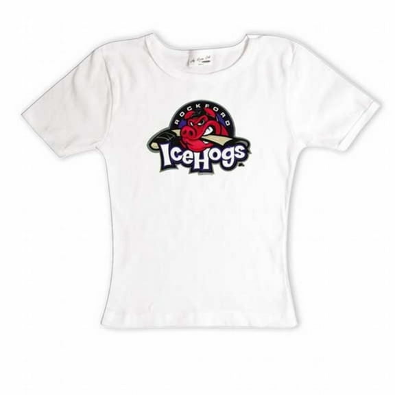 Rockford IceHogs - Logo White Juniors Babydoll T-Shirt - Medium