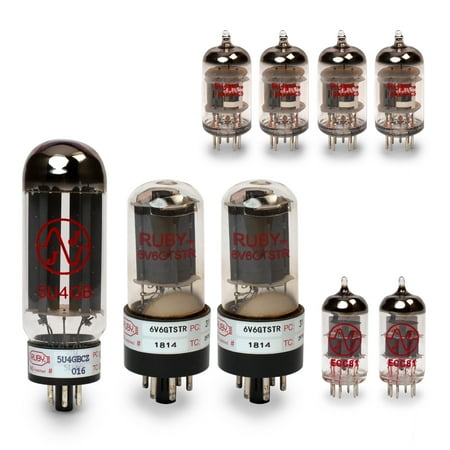 Fender Deluxe Reverb (Silver Panel) Tube Set with Matched Power Tubes