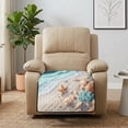 thumbnail image 4 of ZIATUBLES Seashells Starfishes Beach Print Recliner Chair Cover, Quilted Polyester Furniture Protector with Anti-Slip Silicone Dots, Washable Pet Friendly Seat Cushion Slipcover for Living Room, 4 of 8