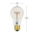 thumbnail image 5 of 60W Vintage Edison A19 Quad Loop Incandescent Filament Light Bulb 3-Pack, E26 Base, 245 Lumens, 5 of 5