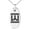 Silver, variant on Stainless Steel Letter W Initial Empire Monogram Engraved Small Oval Charm Pendant Necklace