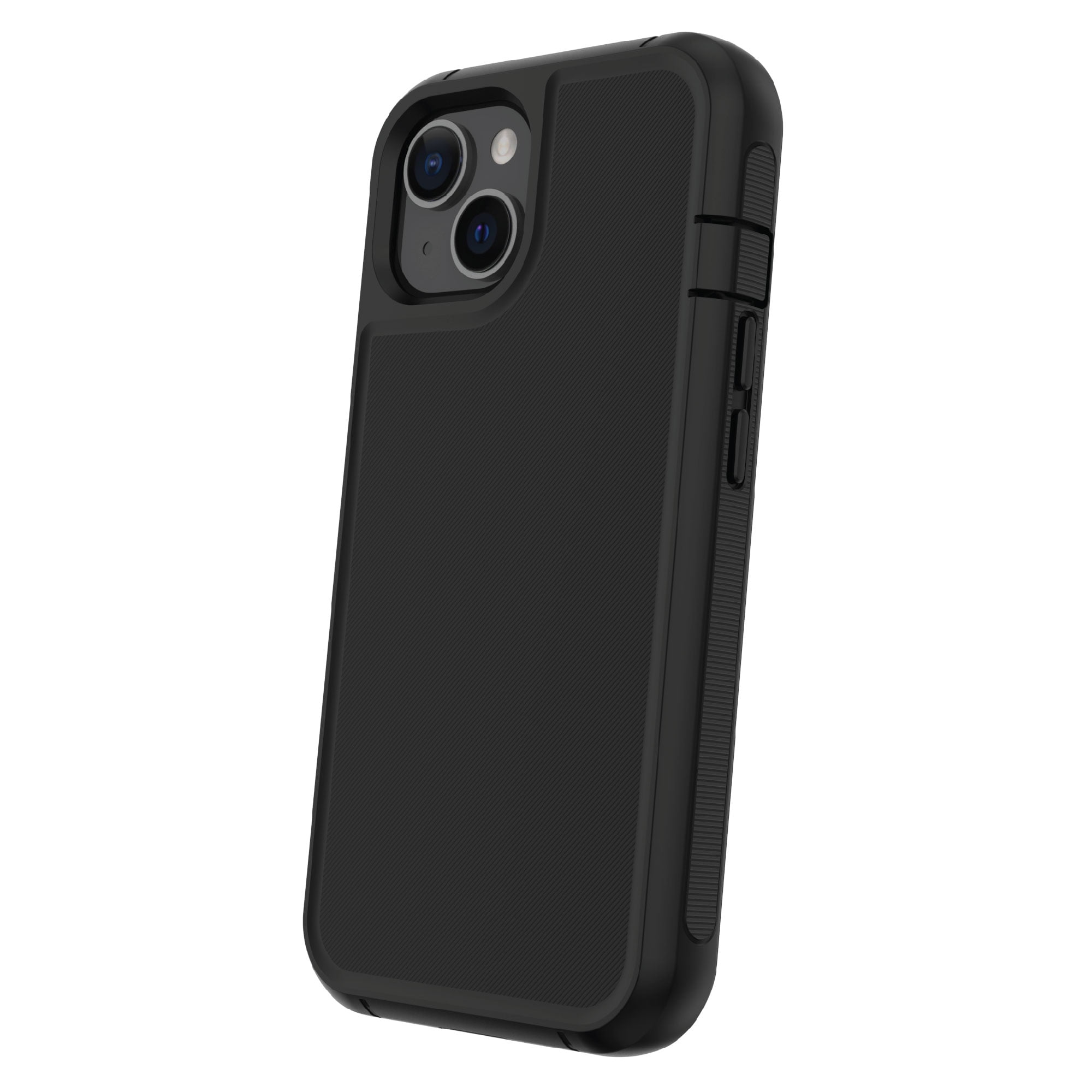 onn. Rugged Phone Case with Holster for iPhone 14 Plus - Black