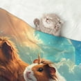 thumbnail image 2 of Yiaed Cloud Guinea Pig Print Dog Blankets-Cat Blanket Washable for Couch Protection,Puppy Blanket, Soft Plush Reversible Throw Furniture Protector-Medium, 2 of 8