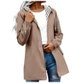 thumbnail image 2 of Hilenly Womens Plus Size Waterproof Rain Jacket Zip Up Lined Rain Coat Hooded Windbreaker Jackets with Pockets, 2 of 8