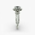 thumbnail image 3 of Alpha Jewel Oval Cut 1.7 Ct Moissanite Wedding Ring for Women's - 14k White Gold Plated Moissanite Rings - Halo Milgrain Anniversary Moissanite Ring for Wife - Moissanite Beautiful Women's Rings, 3 of 4
